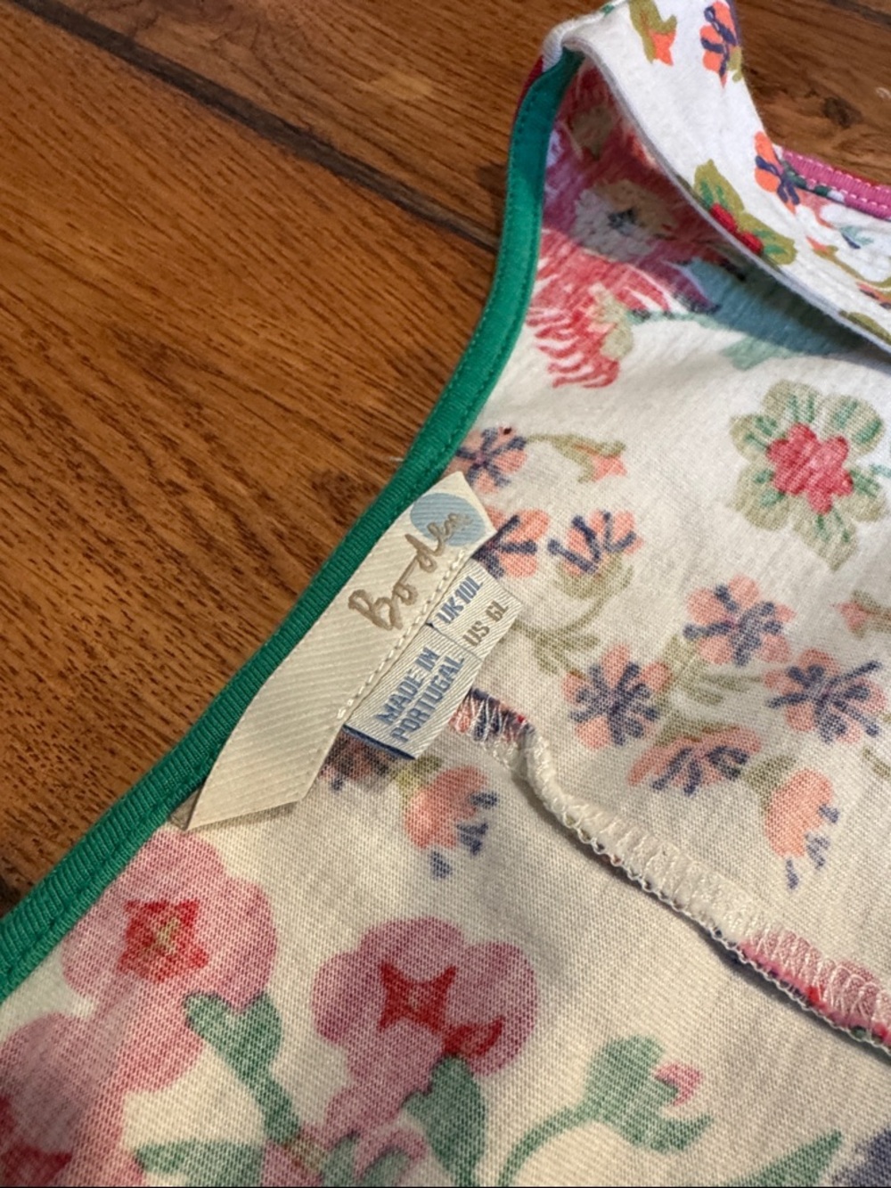 Boden White Sleeveless Floral Tie-Waist Mini Dress - Picture 2 of 8